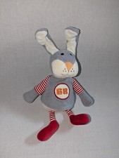 Sterntaler HASE 68 Kuscheltier Stofftier 28cm rasselt rot grau weiß