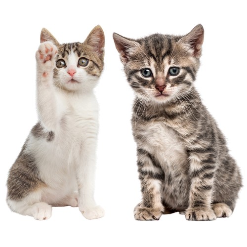 Katzen baby aufkleber set 2 - katzen-baby,