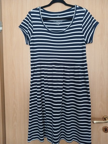 Damenkleid maritim blau weiß - damenkleid,