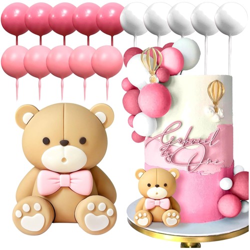 Teddybär tortendeko rosa - tortendeko,,