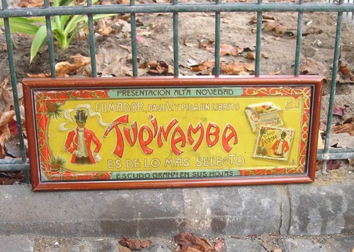 Altes blechschild tupinamba - altes,