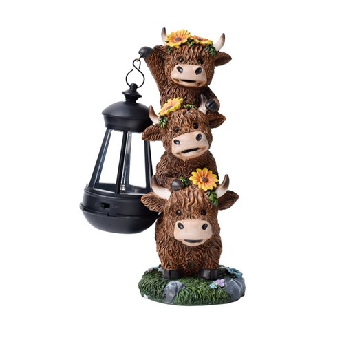 Kuh statue mit - laterne, led