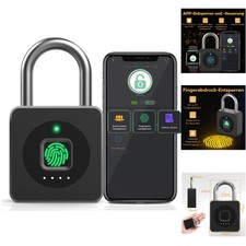 Vorhängeschloss Fingerabdruck, Fingerabdruck Schloss, Spindschloss, Schloss m...
