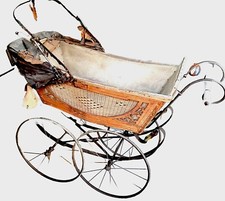 Kinderwagen um 1900 Gründerzeit alt antik zur Restauration Deko Aufbereitung