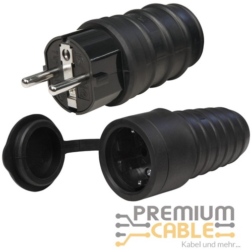 Schutzkontakt gummi stecker - stecker, |