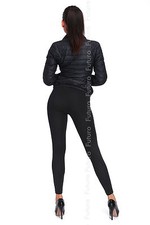 Winter sehr warm & extra dick Baumwolle schwarz volle Länge Leggings weiches Fleece FX2P8