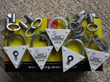 5 x Burg Wächter Zylinderschloss - Vorhangschloss 124/40 in Weiß