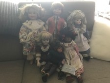 6 Porzellanpuppen Sammlung / Puppensammlung Konvolut