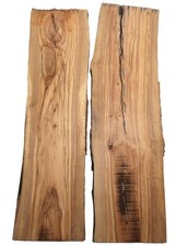 2x Olivenholz Brett Olivenbaum Holz 72x18-21cm x 23mm #T3