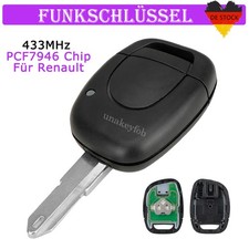 433MHz Funk Fernbedienung Schlüssel 1Tasten für Renault Kangoo Twingo Clio 2002