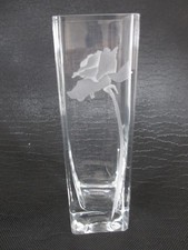 Eisch Glasvase weiß klar