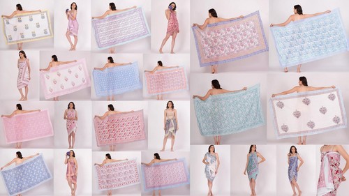 Block print sarong - block,