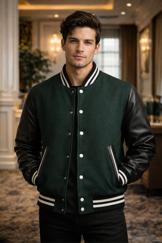 Herren green varsity jacket - herren,