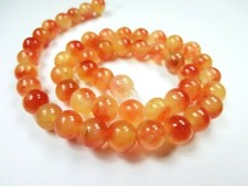 Jade Kugeln Perlen rot orange 8mm rund Schmuckperlen 1 Strang zum auffädeln