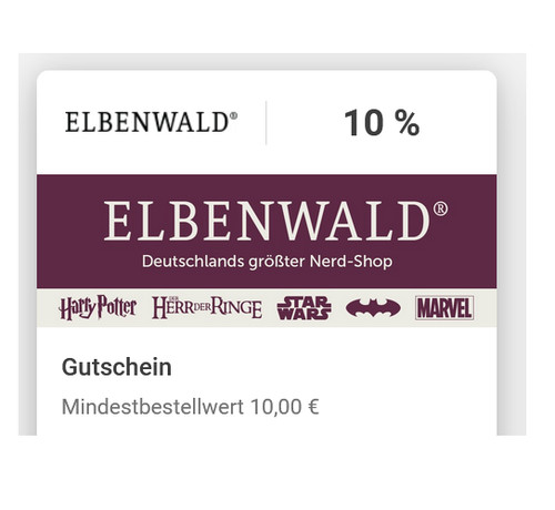 Gutschein für elbenwald - 10, %