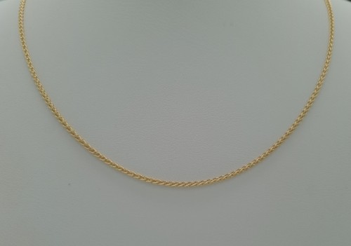 585 gold damen kette - 55cm, zopf