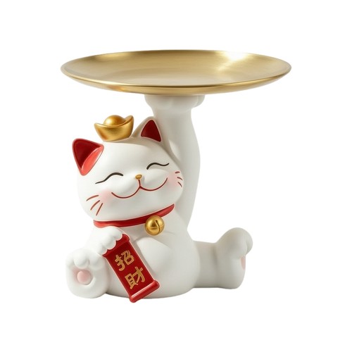 Schmuckablage mit katzenfigur - schmuckablage,