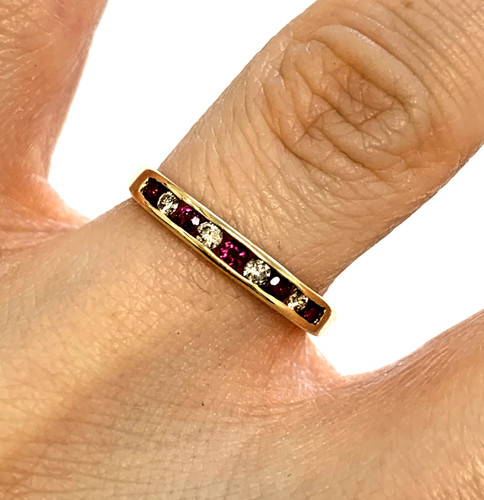 Diamant rubin ring 14kt - diamant,