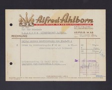 LEIPZIG, Rechnung 1958, Alfred Ahlborn Werkstätten für Kegelsport-Anlagen