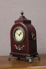 Tischuhr Uhr  Mahagoni Messingverzierung voll funktionsfähig um 1920 gebaut