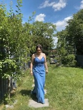 abendkleid 42 blau