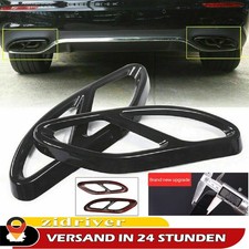 2X Schwarz Auspuffblende