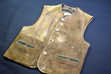 Leder Weste Jacke Leather Jacket Mantel Jancker Tracht Bayern Oktoberfest 54 L