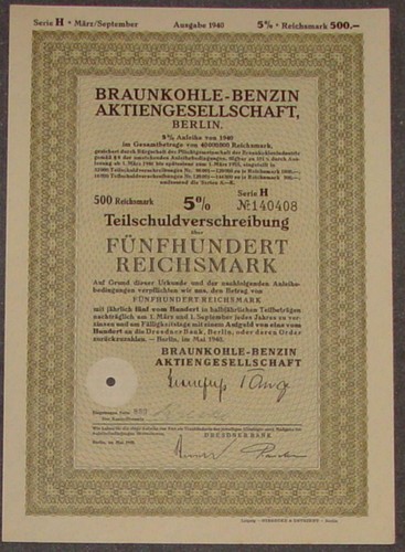 Braunkohle-Benzin