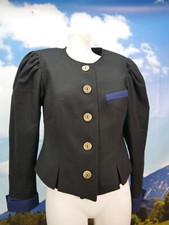 by h.moser Salzburg schwarz Loden mit Wienernaht prima Trachtenjacke Jacke Gr.42