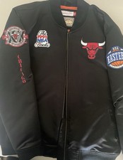Mitchell & Ness NBA Chicago Bulls Jacke Größe XL Schwarz Herren