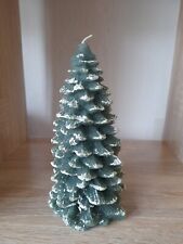 große Motivkerze, Tannenbaum mit Glitzer, 20cm