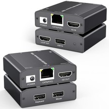 HDMI USB KVM Extender über Ethernet 150m 1080p USB 2.0 Cat6 LAN Switch POC