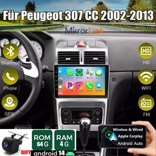 Für Peugeot 307 CC 2002-2013 Android 14 Autoradio Apple CarPlay WLAN GPS Navi