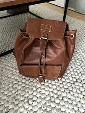 Leder Rucksack cognac