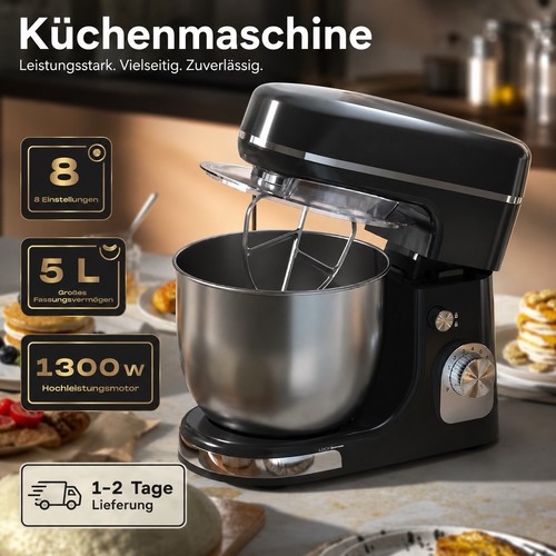 Küchenmaschine 1300w 8 - küchenmaschine, 5l
