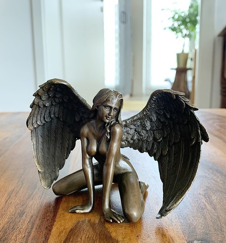 Bronzefigur jungfrau skulptur - jungfrau,