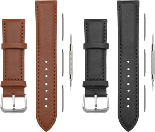 Uhrenarmband leder 20mm 2er - leder,