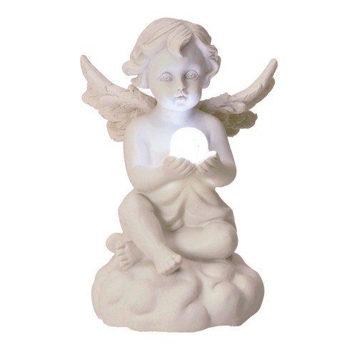 Engel dekofigur mit - mit, led-kugel