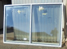 2-tlg. Fenster-Festrahmen, weiß,   227,2cm x 154,5cm,  3fach Glas,  (NP: 649,-€)