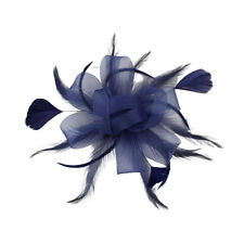 Mode Damen Hochzeit Netz Hut Fascinator Stirnband Bänder Federn Kirche Party Hut