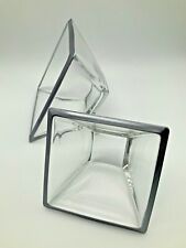 Glasschale Dekoschale silberner Rand schwer Deko diverse Größen