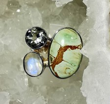 Ring Variscit Mondstein +