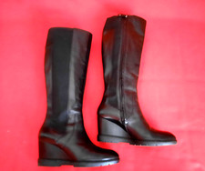 GEOX Respira -  tolle  Damen Stiefel  Leder mit Gummieinsatz schwarz Gr. 39