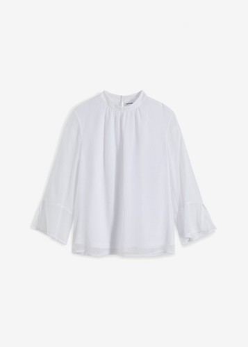 Bluse mit stehkragen - stehkragen, und