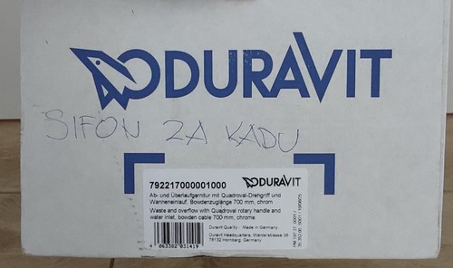 Duravit quadroval ablauf - duravit,