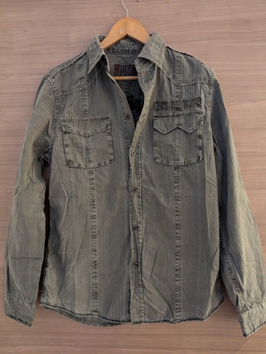 Herren hemd mustang khaki - hemd, gr