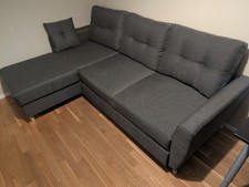 Ecksofa Carla mit Schlaffunktion und Bettkasten neuwertig (& Monate alt)