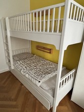 Hochwertiges Kinder-Etagenbett (weiß, mit Umbau -Set & Matratzen) sehr gepflegt