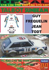 DECAL TALBOT SUNBEAM LOTUS G