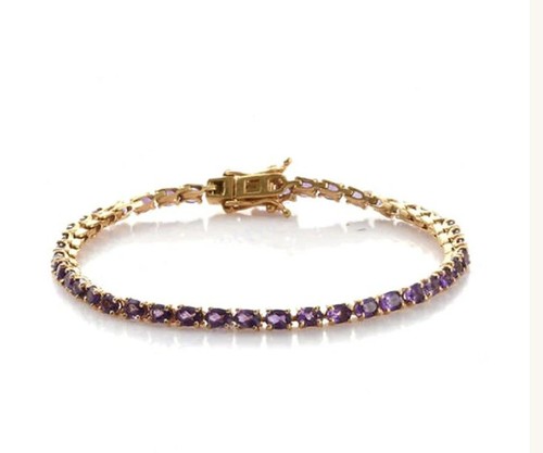 Amethyst tennis armband 925 - amethyst,